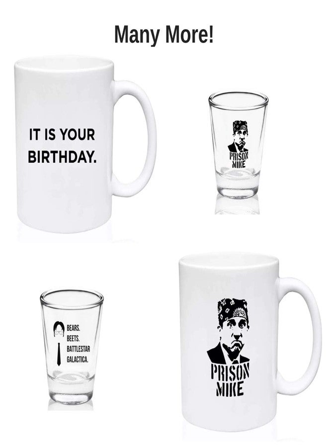 Glassicle Prison Mike Funny Beer Glass - The Office Merchandise - 16 Oz, Scratch-Resistant Funny Pint Glass - Perfect Stocking Stuffers, Gag Gifts, Birthdays, or Father’s Day - Printed in the USA - Image 5